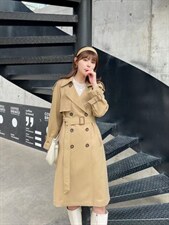 【现货】气质风衣外套，女装风衣，芷炫