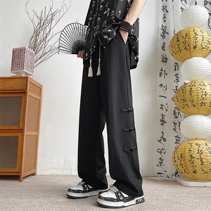 夏季薄款新中式风盘扣裤子男士潮牌宽松休闲裤 现货 K7910-P28图片