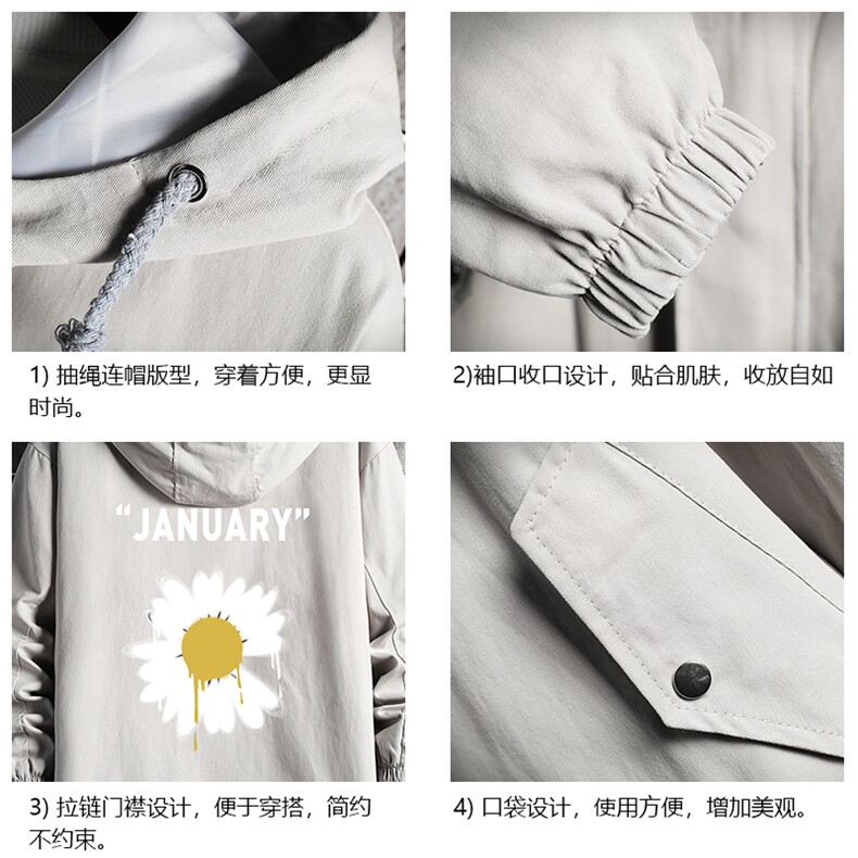 JK41073-P85加棉款-P115纯棉连帽夹克男士大码工装夹克男网格,男装夹克,电商A040A
