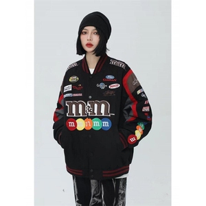 网络图 现货 拼接棒球服外套秋季美式夹克上衣 RW5017-P75图片