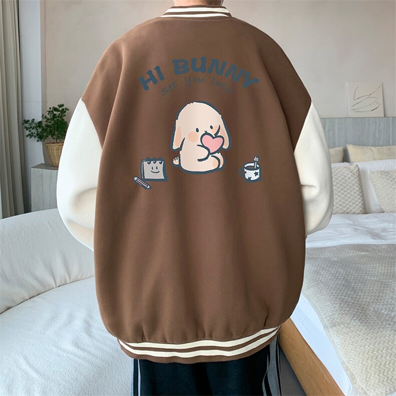 摇粒绒棒球服男大码开衫卫衣男夹克BF86314-P65,男装夹克,电商A040