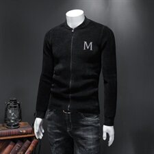 2021天鹅绒外套加厚保暖开衫简约款实体店款过年好穿，男装夹克，电商D230