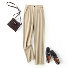 2024年春季通勤西装裤高腰显瘦九分裤基础百搭裤子商务/OL烟管裤，女装休闲裤，君汇