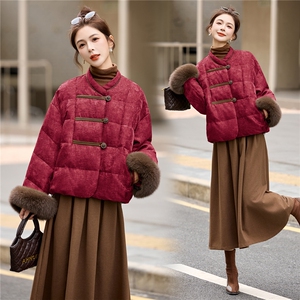 新中式羽绒服女2025冬季新款巨好看的高端洋气狐狸毛保暖外套图片