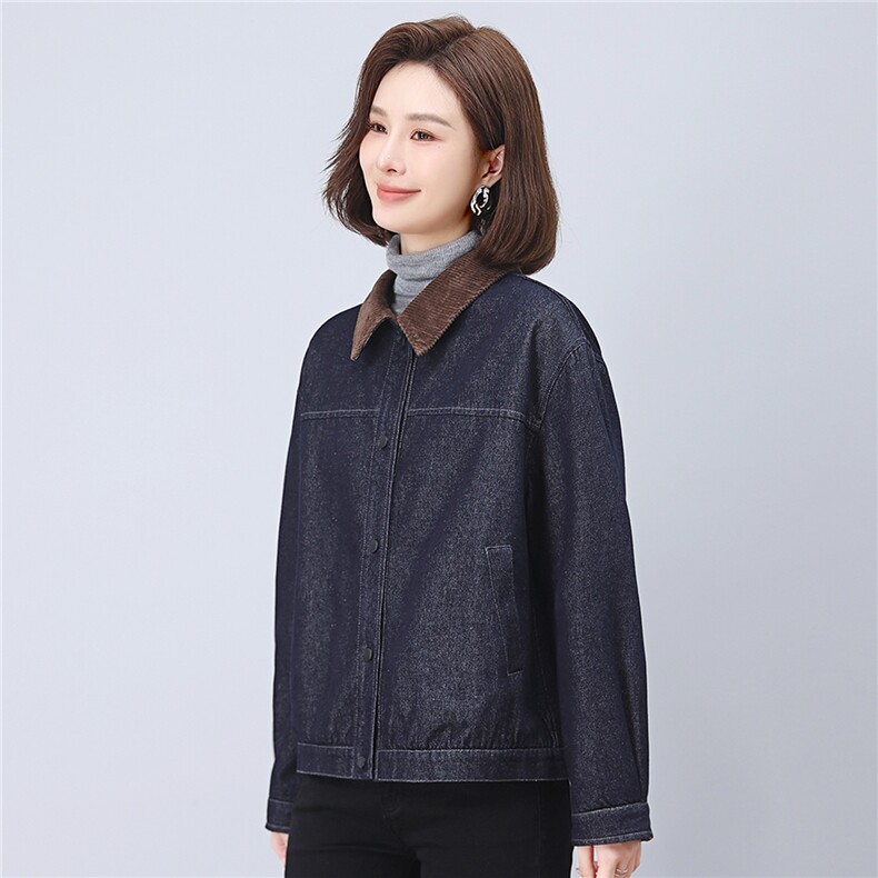2025年秋季休闲新款牛仔外套，女装牛仔外套，悦见她