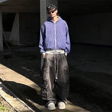 抖音得物高品质二开26春季美式潮牌两面穿连帽卫衣开衫男女外套，女装短外套，电商A486