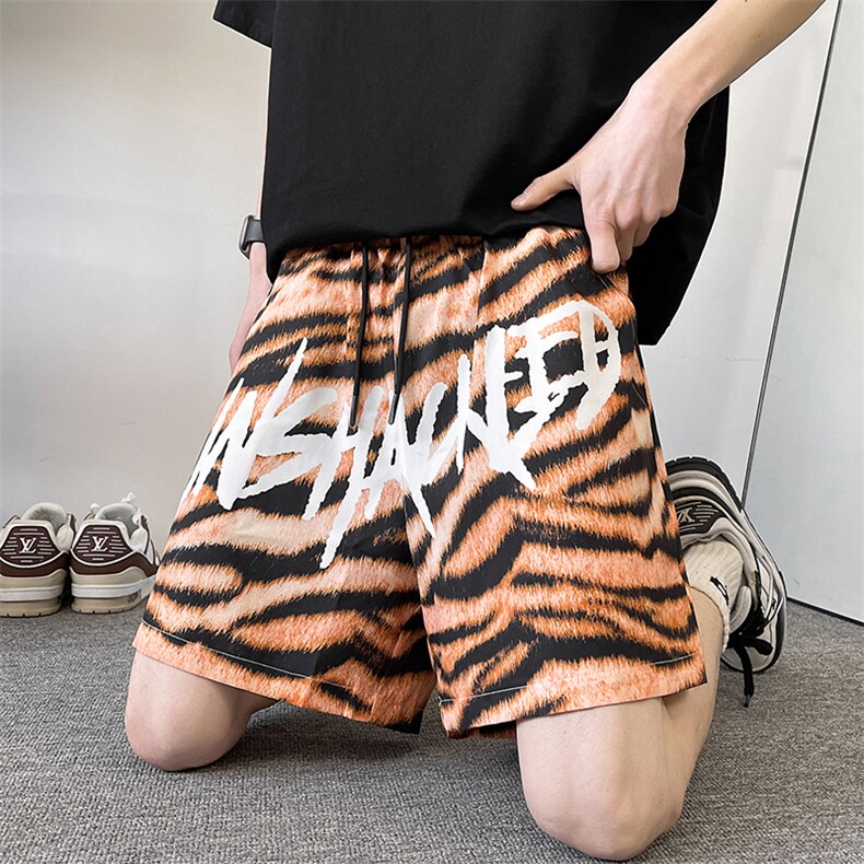 8XL-M特大码短裤男速干篮球裤五分裤动物奶牛豹纹宽松DK1528P35,男装牛仔裤,电商D206-1
