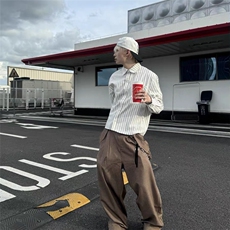 现货～203-6F2590P40特条纹泡泡纱休闲正肩长袖衬衫，男装衬衫，星座203-6(原电商259)