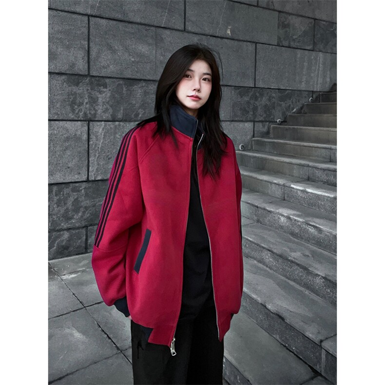 抖音得物高品质美式高街重磅结构设计拼接织带立领卫衣外套CM42，男装卫衣，电商A486