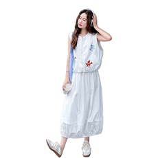 现货白色刺绣两件套2C206-L525-P145-K198，女装套装/套裙，2C206