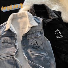 MJ250J-p68-限价98M-5XL抖音情侣棉马甲加绒大码羊羔毛cityboy，女装马甲，星座116