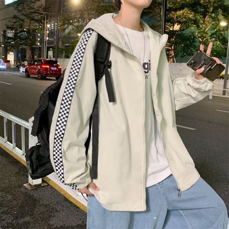 长袖潮流外穿男ins连帽简约青春流行慵懒潮夹克GW15P38,男装夹克,星座1116-2