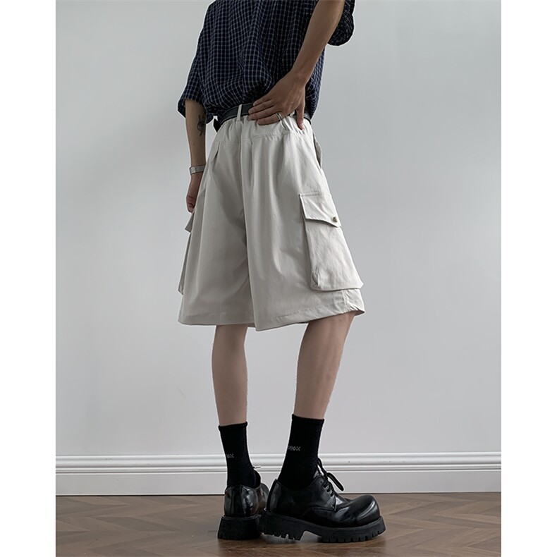 夏季新款美式短裤男潮牌薄款设计感小众宽松休闲五分裤子D041-P42,男装牛仔裤,星座308B-2
