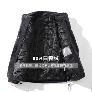 冬装潮羊羔绒刺绣宽松外套加绒加厚羽绒服男女 8103-P185 控价258图片