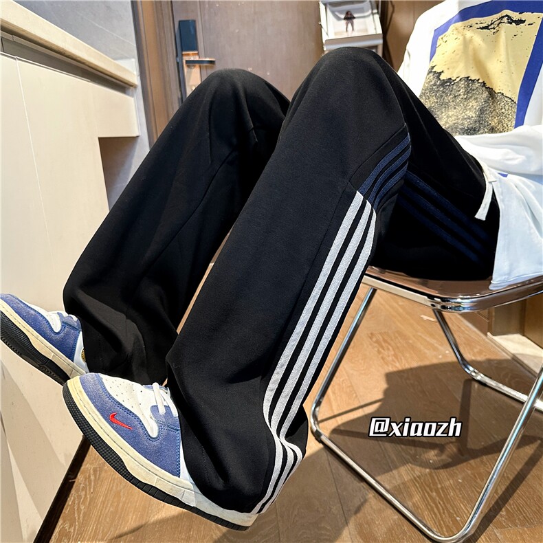 XZ616秋季新款异色织带撞色拼接破缝休闲长裤TY1089特P40控78,男装休闲裤,星座512A（原616）