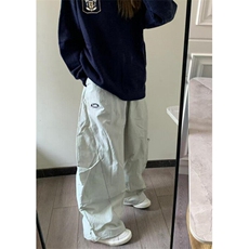 春款高密塔丝隆弯刀裤工装裤女美式高街直筒休闲裤KB628，男装休闲裤，星座1116A（原606A-3）