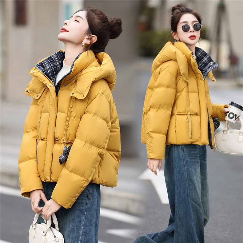 白鸭绒短款连帽保暖羽绒服女冬季新款百搭外套2025新品潮流品质女,女装羽绒服,意芙