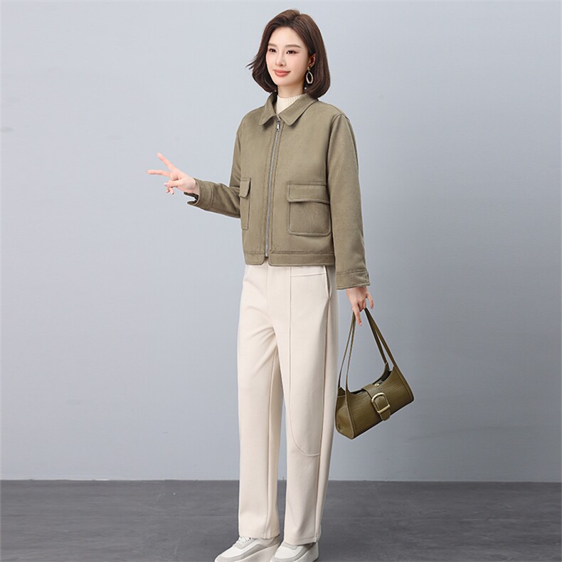 叶笙衣套装1186-118麂皮绒加棉套装,女装套装/套裙,叶笙衣