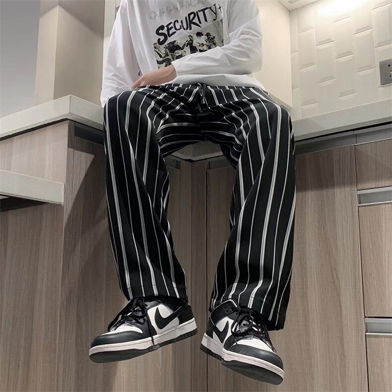 男春季潮流时尚休闲长裤冰丝条纹裤A35P32,男装休闲裤,星座1116-2
