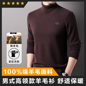 羊毛精品男士高领羊毛衫毛衣出退款大货图片