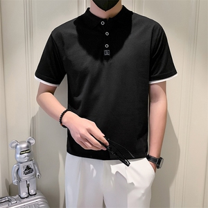 社会小伙轻熟店主风假两件袖子polo衫t恤男A210-A317-P58控78图片