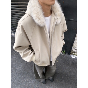 XZ514-2-25106-P70 大理石座山雕连帽绒毛刺绣外套冬季棉服夹克图片