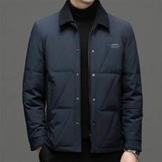 DF22378钱塘2020-2冬季厚款商务休闲翻领中年男士羽绒服P255，男装羽绒服，钱塘207-2