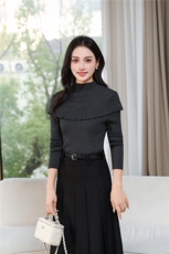 情花子半高领亮片针织衫女修身显瘦内搭洋气打底毛衣上衣，女装针织衫/毛衣，2C091