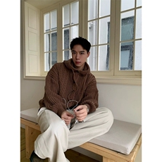 ins百搭慵懒长袖毛衣时尚文艺简约潮流日系新款原宿气质流行，男装针织衫/毛衣，星座506A