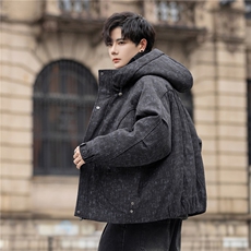 设计师款羽绒服冬季白鸭绒加厚保暖连帽外套男士Y25036-P395控678，男装羽绒服，电商A355（原A415）