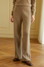 羊绒裤子女高腰垂感加厚阔腿拖地直筒宽松针织羊绒裤长裤，女装休闲裤，绒美人羊绒