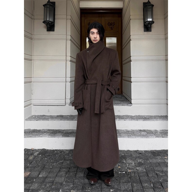 【现货】多形态立领长款毛呢大衣外套DY05023P135，男装毛呢大衣，星座1004（原星座815-3）