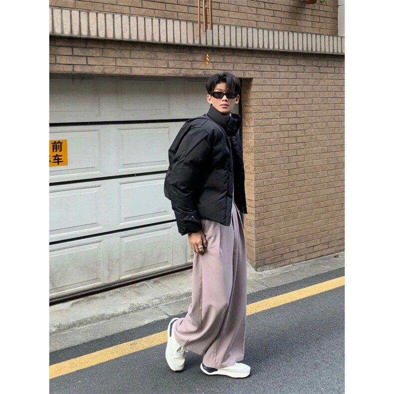 网络图现货！立领金属扣短款棉服外套高级设计感棉服RY113-P110,男装棉衣,星座1005-6