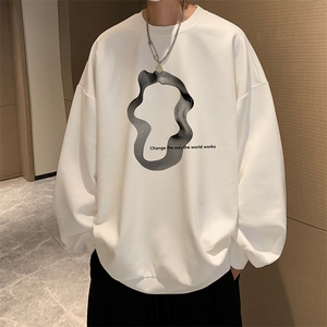 麂皮绒卫衣男大码重磅长袖t恤男 JW81390-P35图片
