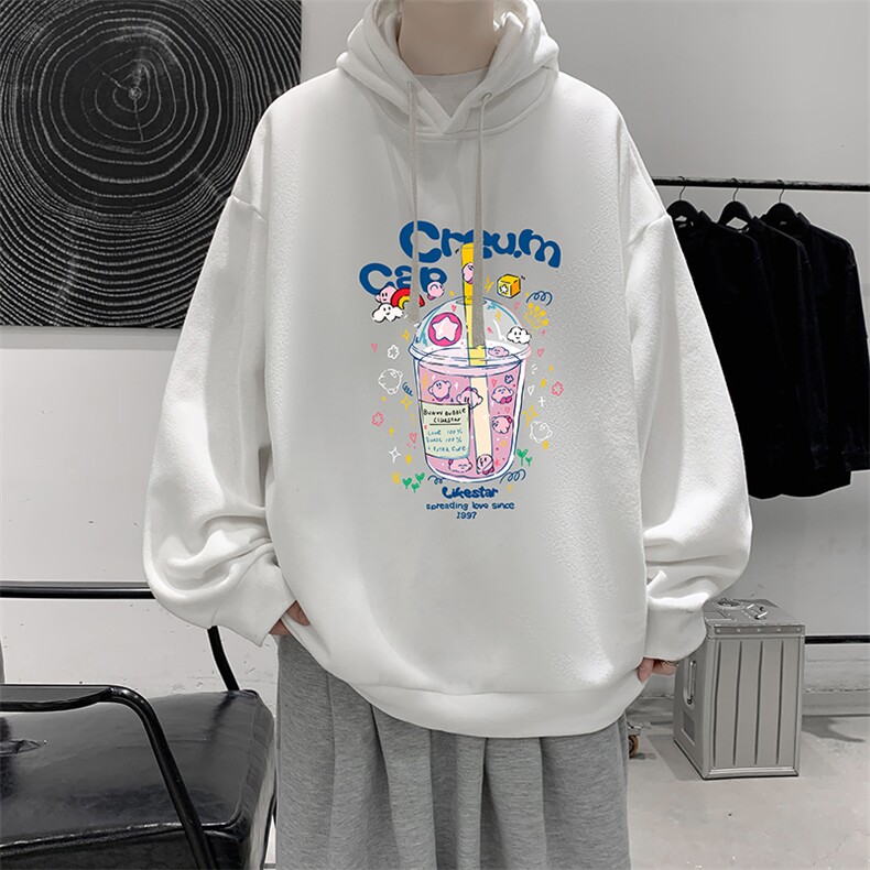 纯棉连帽卫衣男大码运动帽衫宽松薄WY2332-P35加绒款-P40,男装卫衣,电商A040