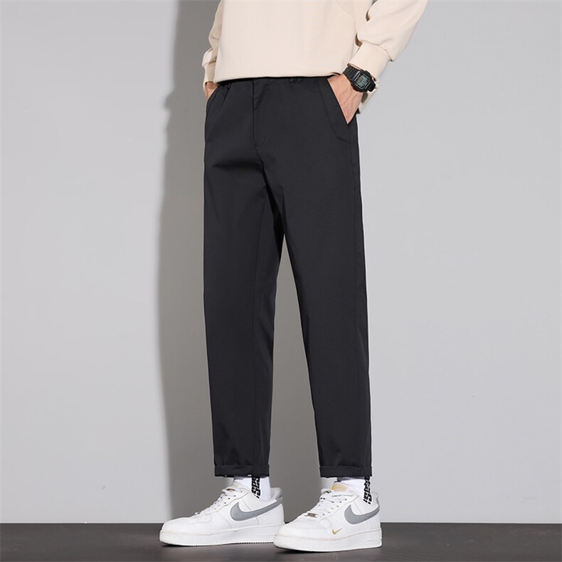 秋季休闲裤男士九分卫裤潮牌宽松直筒西裤运动长裤子D9015-P45，男装西裤，星座509