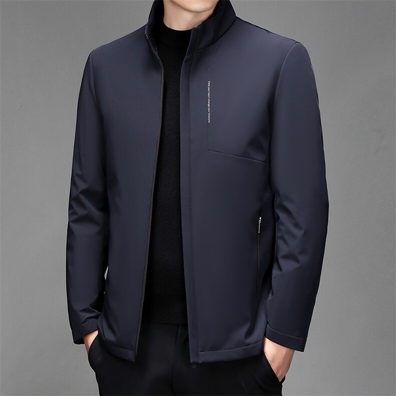 CKE1613钱塘2020-2商务休闲冬季厚款立领纯色中年男士羽绒服P340图片