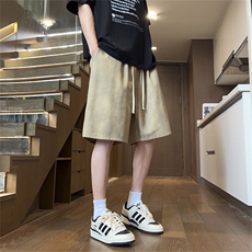 棉2025夏季宽松直筒大码脏脏裤休闲裤短裤A017K735P40，男装休闲裤，电商A017