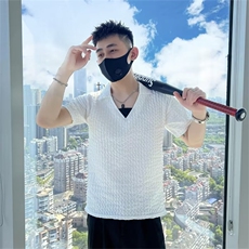 刺绣Polo衫男痞帅短袖翻领T恤2023男装圆领夏季薄款帅气衣服T223，男装T恤，星座1116A-2（原606A-1）