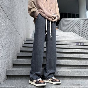 8XL-M牛仔裤男士直筒宽松特大码胖子阔腿裤男款长裤NZ110-P45控58图片