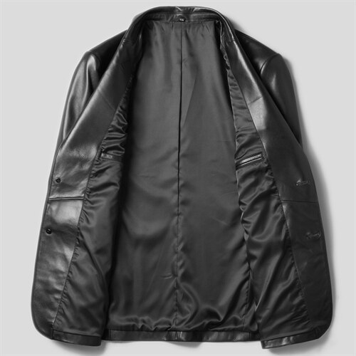 SF5097大货主推款新款皮衣男绵羊皮外套西服夹克韩版修身P580，男装皮衣，电商B360