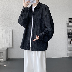 衬衫男秋季新款港风宽松大码扎染肌理感长袖衬衣CS7012-P38，男装衬衫，星座214-3