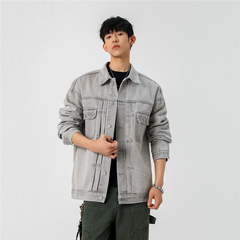 25款抖音品质牛仔夹克宽松韩版工装潮流水洗外套N995/P98148,男装夹克,星座202