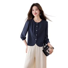开春穿搭衬衫女士夏装2026新款轻奢高级感洋气气质衬衣上衣，女装衬衫，涵誉