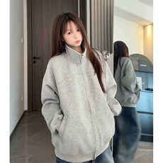 抖音得物高品质秋冬美式高街重磅结构纹理立领卫衣夹克外套XS105，男装夹克，电商A486