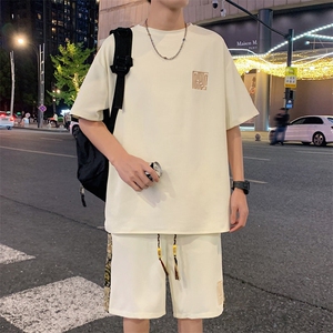 ！2025夏季新款男士风短袖套装百搭一套TZH246特P45图片