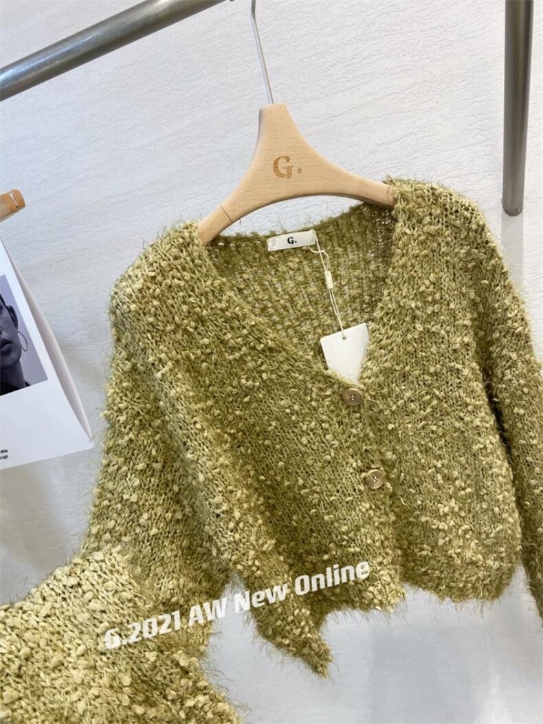 新款毛球针织开衫均码现货，其它，G