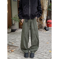 04美式复古弯刀裤百搭垂感收脚宽松工装裤XZ211-1-K2471-P65，男装休闲裤，星座211-1