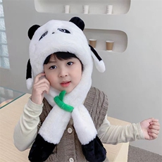 煜鑫毛绒玩具厂 竹叶熊猫帽子叫叫帽抖音帽子毛绒玩具