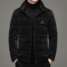 冬季新款中年男士白鸭绒立领羽绒服男爸爸冬装外套YL5908-P295，男装羽绒服，电商B212（原钱塘6029）